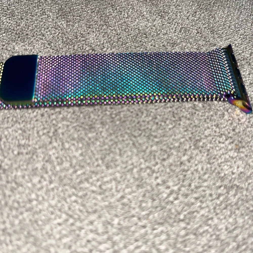 Iridescent Mesh Watch Band